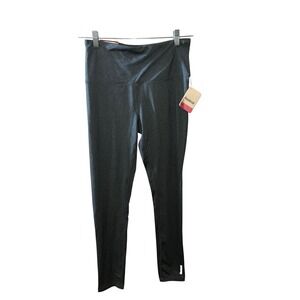 Reebok Womens Skinny High Rise Leggings Charcoal Heather Grey  M